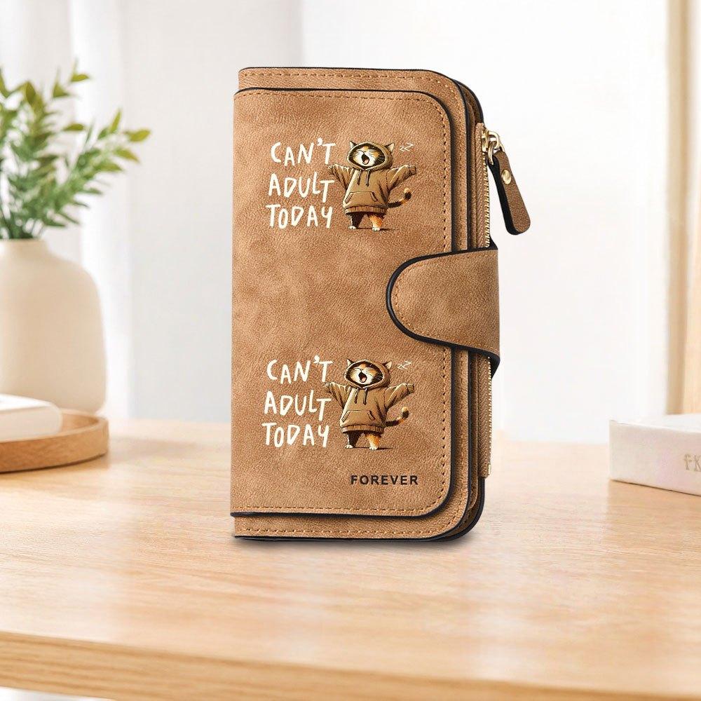 Hoodie Cat Long Zipper Wallet, Large Capacity Card Holder, Unisex Clutch Bag, Fashionable Zipper Coin Purse, Suitable for Daily Use, A Great Gift for