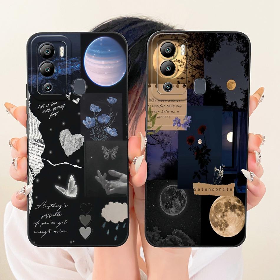 For Infinix Hot 12i 12 Play Fashion Dusk Beach Painting Phone Case For Infinix Hot12i Hot 12Play Soft Silicone Covers Bumpers