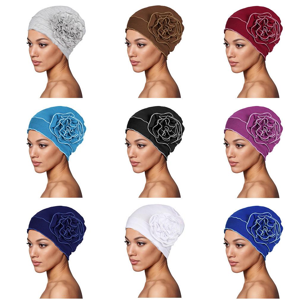 Turban Womens Floral Stretch Care Hat For Summer And Winter Fashion Accessories