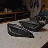 Dirt Bike Hand Guards - Carbon Fiber PP Shields with Brake Cutouts - Wind/Shock Proof for Honda/KTM - Black
