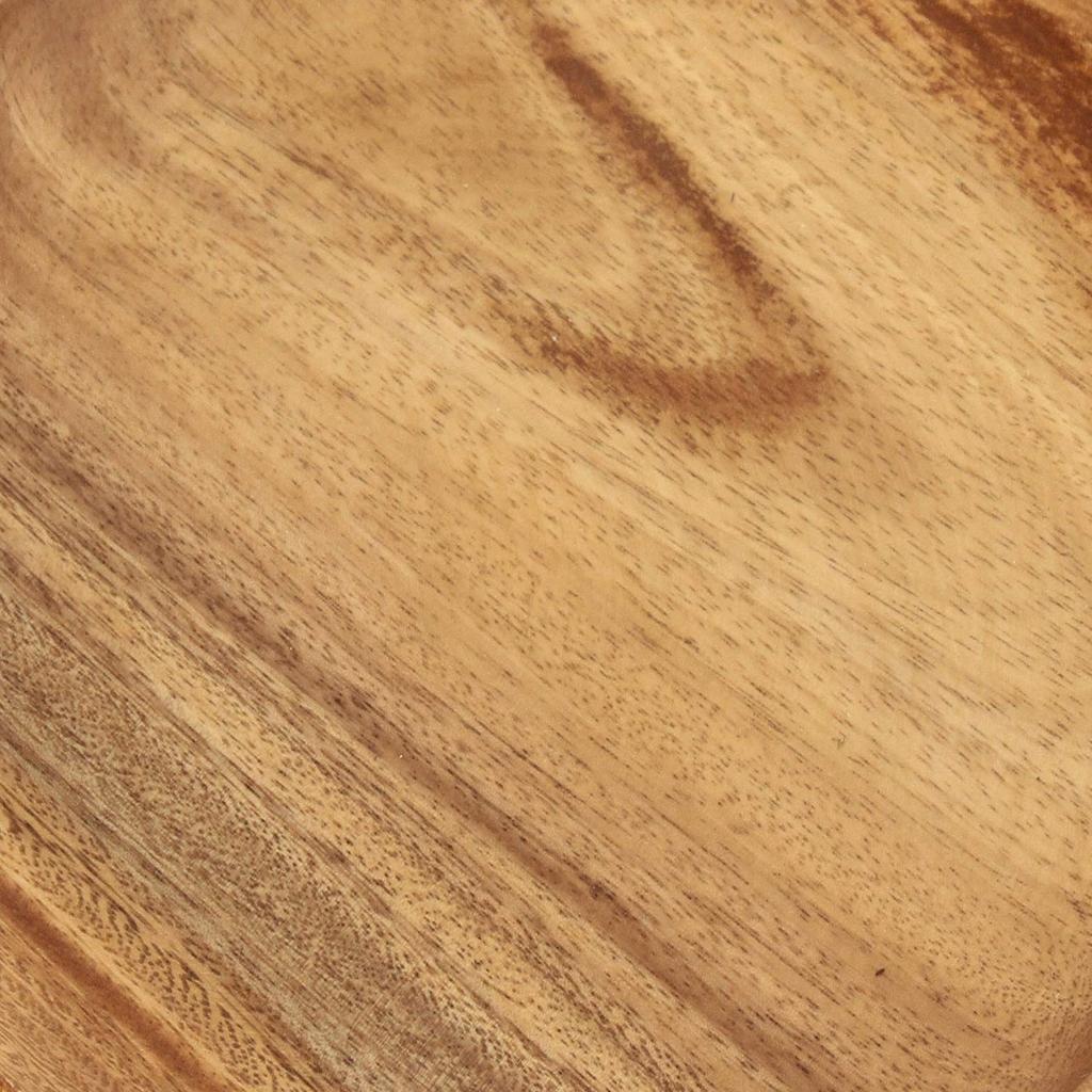 Fuji Boeki Acacia Wooden Round Wide X Handmade from Natural Ideal for Camping and Product 30148 Tray/Plate, 25.4cm 25.4cm Deep, Wood, Picnics, Number