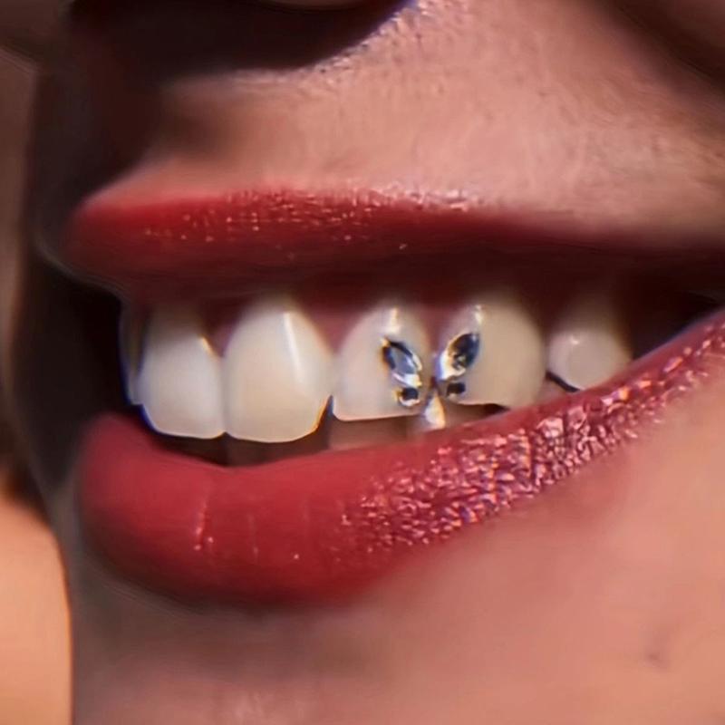 New 1Set Dental Tooth Gems Crystal Diamond Ornament Diy Tools Various Shapes Color Teeth Jewelry Denture Jewelry Decoration