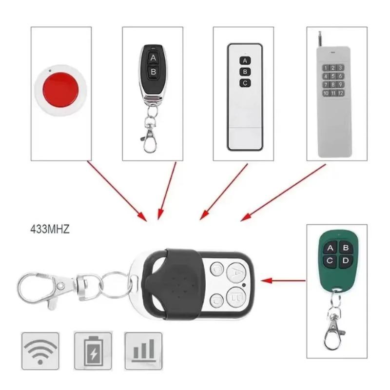 Door Remote Control Cloning Duplicator Key Fob A Distance Remote Control Clone Fixed Learning Code For Gate Garage Door