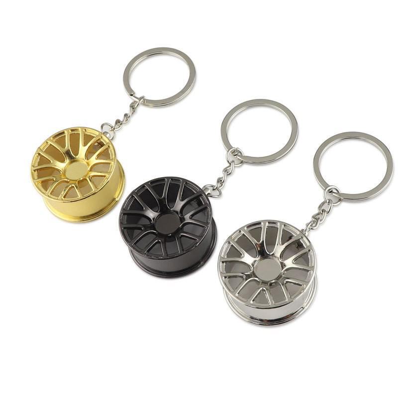Mini Car Wheel Keychain - Auto Parts Turbine Piston BBS Tire Pendant