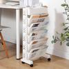 Large Capacity Movable Book Shelf 5/6 Layers Storage Shelf Book Storage Rack  Desk Storage