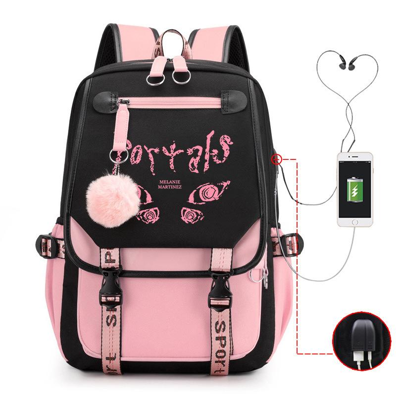Peripheral Printed Backpack Female Fashion Student Multifunctional Casual School Bag