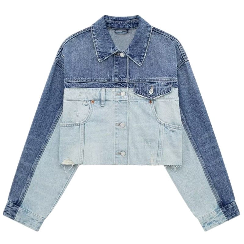 

Мода Весенняя Мода Женская Мода Одежда Свободная Джинсовая Куртка с Коротким Рукавом в Стиле Пэчворк Топы 4365071 40 Blue L