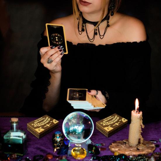 Miniature Spirit Board with Drawer Vintage Ouija Board Alphabet Ouija Board with Planchette for Halloween Decorations
