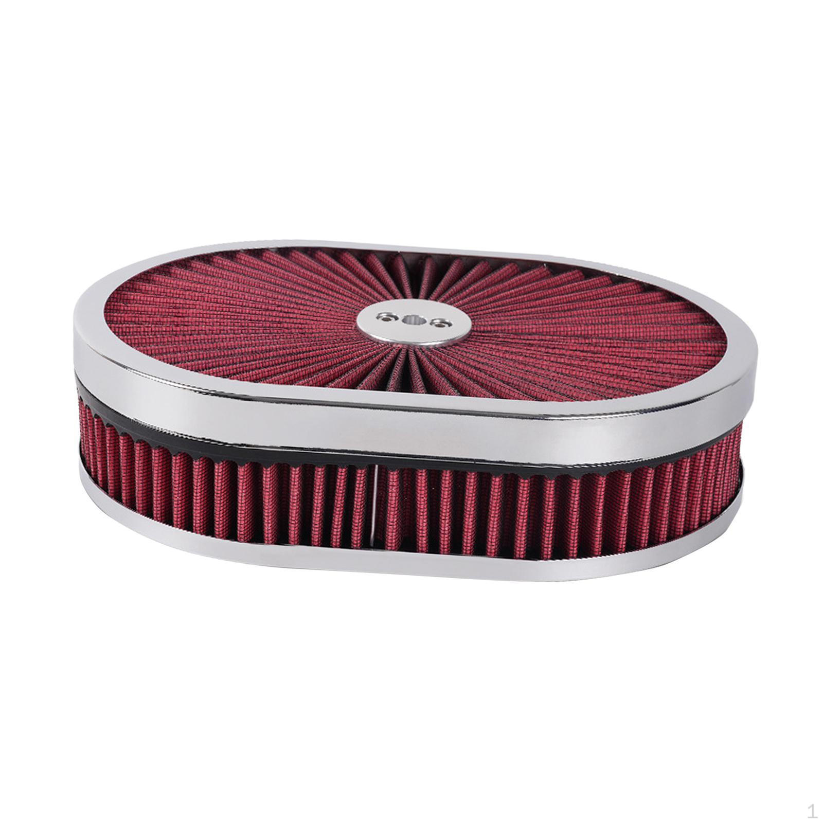 

Овальный очиститель воздуха, легко чистится, автомобильные аксессуары для улучшения способности к ускорению, черный красный