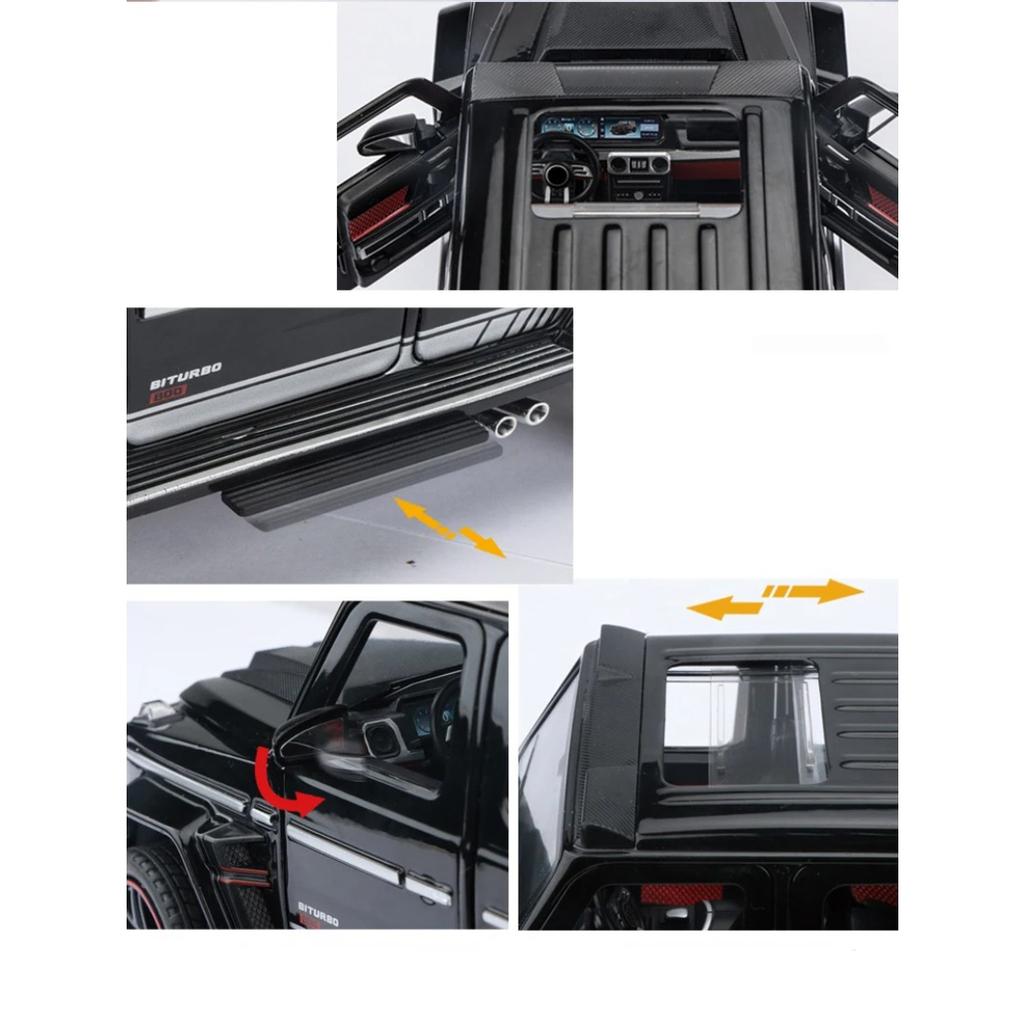 1:24 Scale Benz G800 Off Road SUV Diecast Model Car Alloy Sound & Light Collection Fine Simulated Decorations Gift Boyfriend