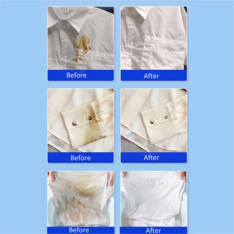No-Rinse Instant Dry Cleaner Clothes Oil Ink Grease Food Stains Powerful Remover Safe for Whites & Colors