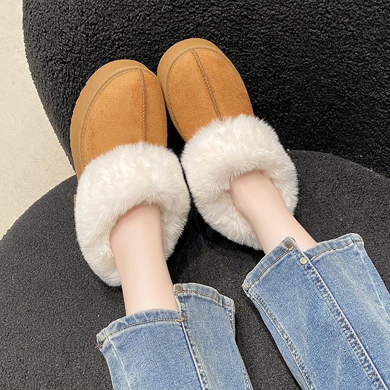 Fleece warm snow boots women's models in autumn and winter 2025 new thick-soled non-slip small short boots thickened cold-resistant cotton boots