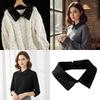 Japanese Style Fake Collar For Shirts Removable Rhinestones Decorated Polyester Fashion Accessory