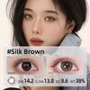 Lens With Power (0-8.00) Lens Brown lenses, natural and soft, 14.2mm silk gray lenses 2 pcs