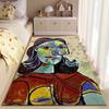 Colorful Abstract Portrait Rug Design Non-slip rug suitable for living room and bedroom sofas.