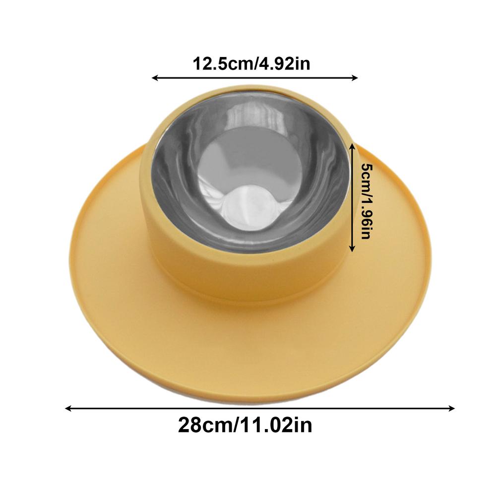 No Tip Pet Water Bowl Silicone Stainless Steel Anti Slip Dispenser Spill Proof Puppy Drinking Bowl For Travel Indoor Kennel
