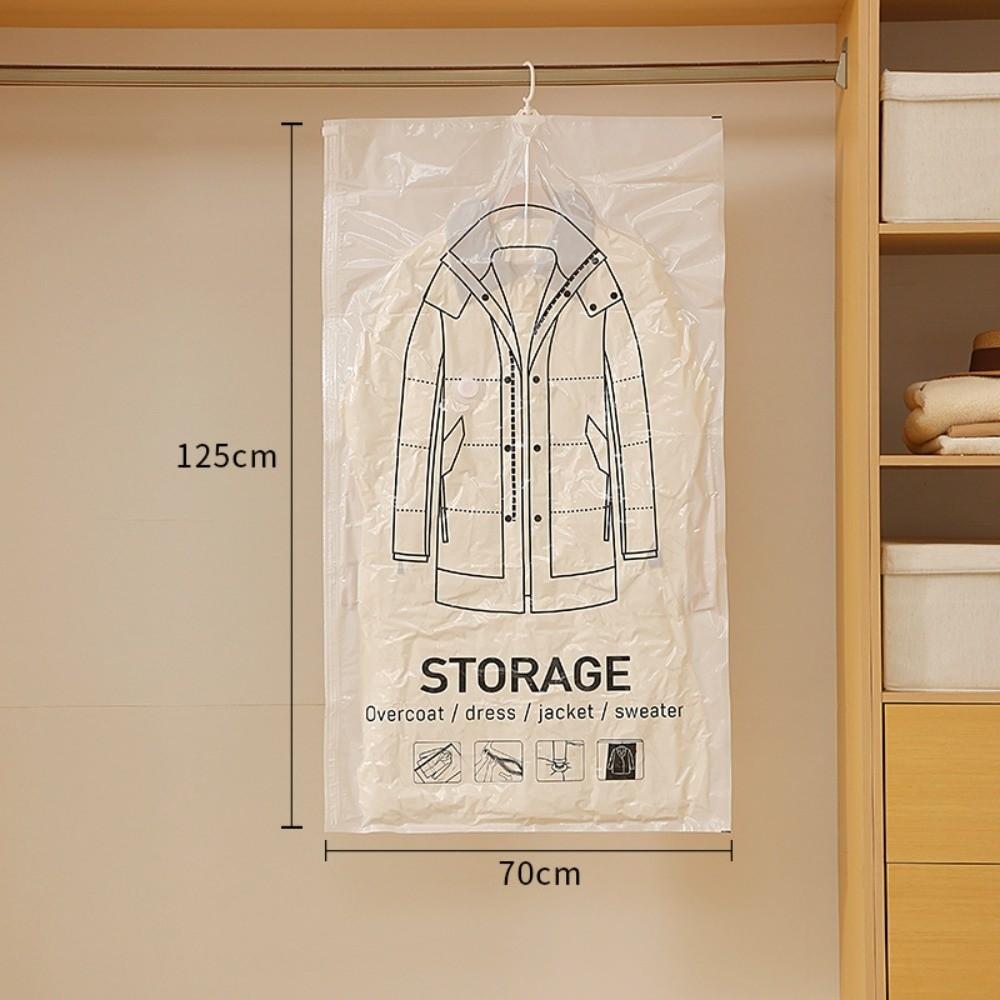 Clear Clothes Organizer Hanging Design Space Saving Bags New Vacuum Storage Bags  Bedroom Use