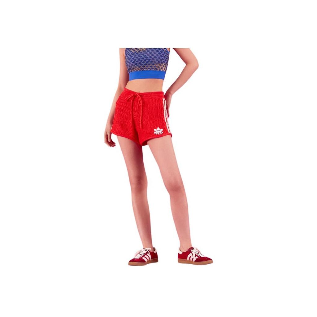 adidas Knit Shorts Red Women Bottoms 693835-XKCDJ-6429