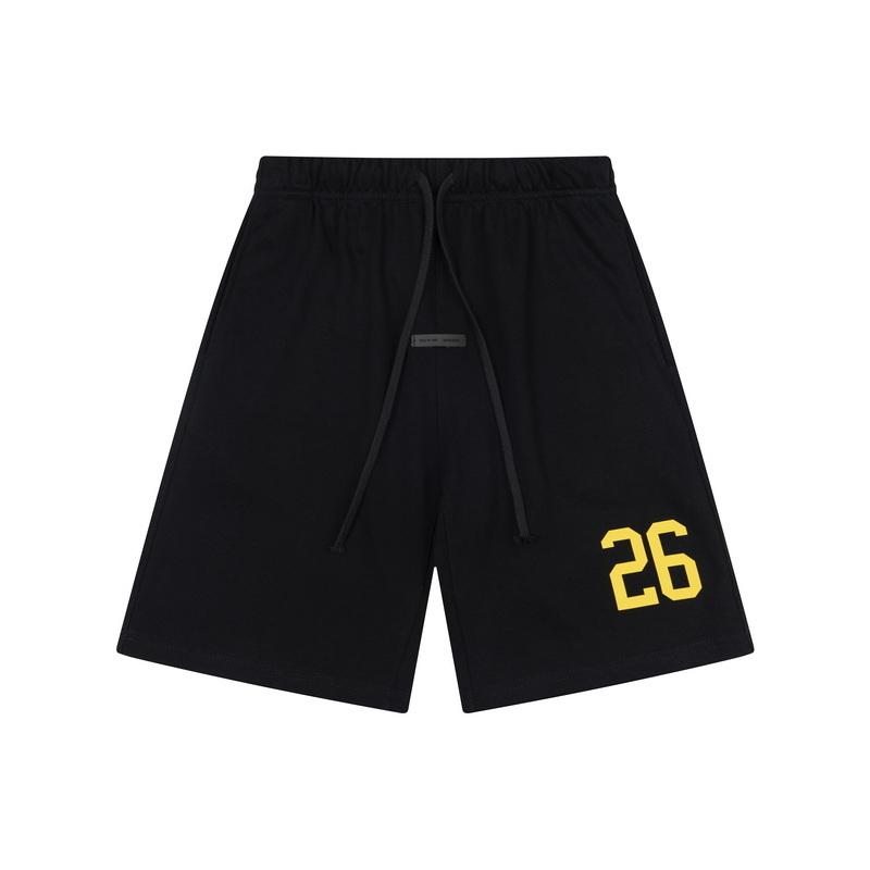 Fear Of God Essentials 26 Number Print Sweat Shorts Men Oversized Loose Cotton Drawstring Elastic Waist Streetwear Casual Sports Knee Shorts S