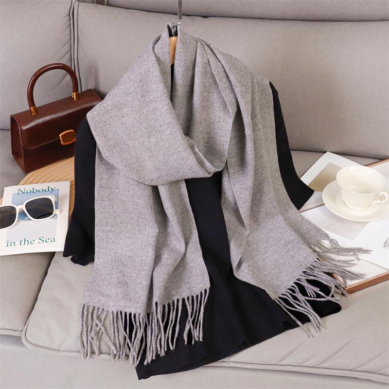 69 Colors Winter Scarf for Women Warm Cashmere Scarves Hijab Solid Lady Long Shawl Wrap Female Pashmina Bandana Poncho Stoles