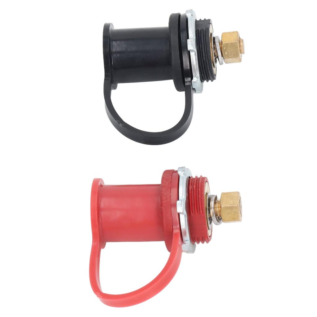 Charger Post Kit 20mm Stud Cap Car RV Truck Charging Pile Jumper Terminal Black Red