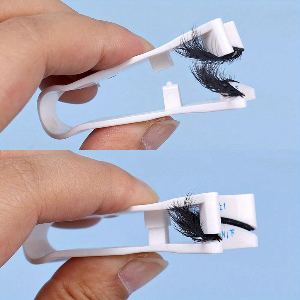 1 Stück Weißer Magnetischer Saug-Wimpern-Clip, Kompakt und Tragbar V-förmiger Clip Leicht zu Tragen, Ein Must-Have Schönheitswerkzeug für Anfänger