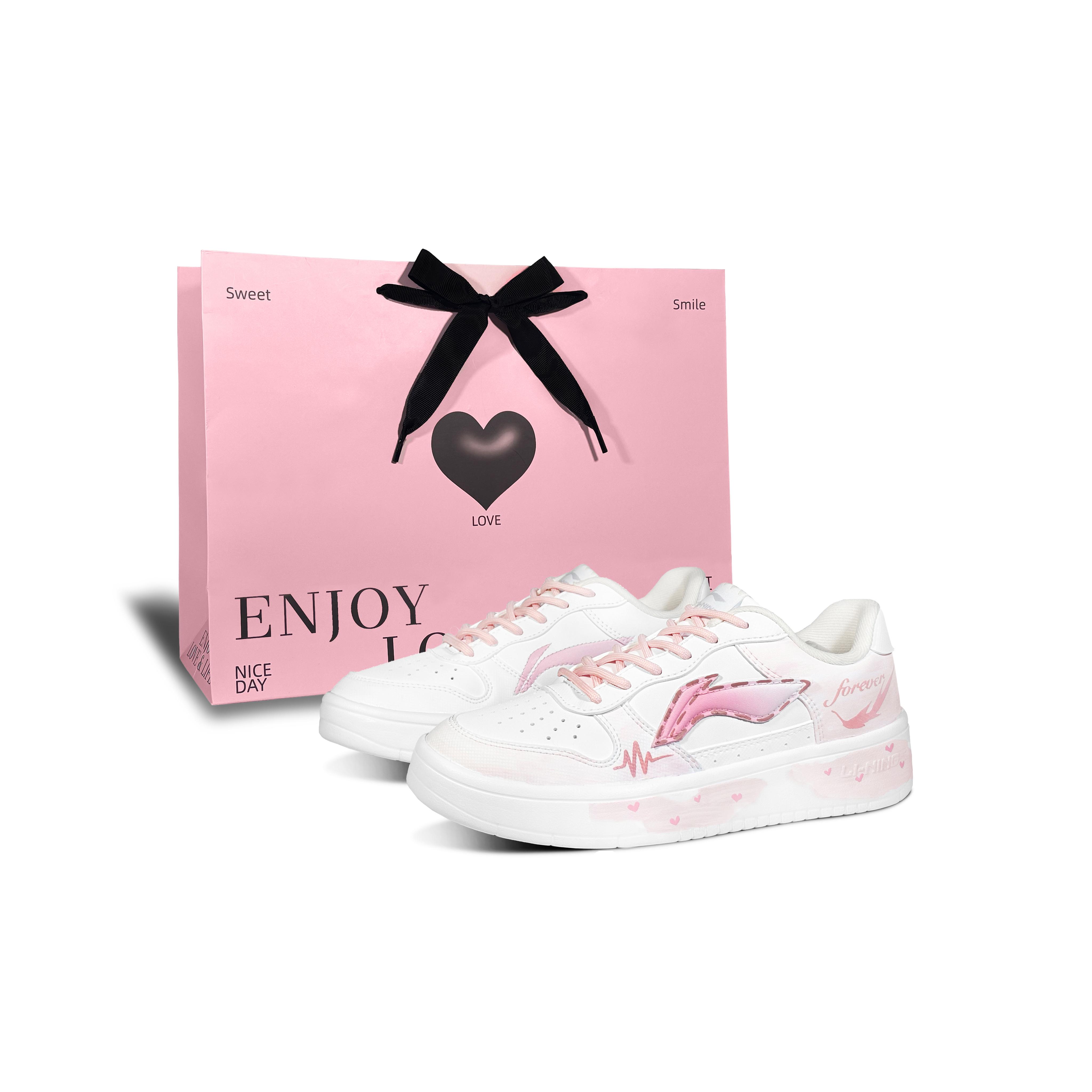 Li Ning Floating Boat Skateboard Shoes Women s Low top White AGCS420-6(Team-288BOX) 35.5