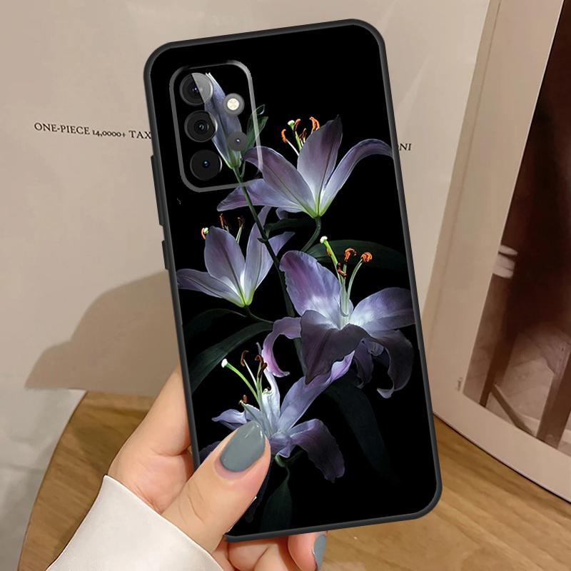 Colorful Flower Lily Funda For Samsung Galaxy A15 A25 A35 A55 A52 A32 A12 A14 A34 A54 A51 A71 A53 A13 A33 Case