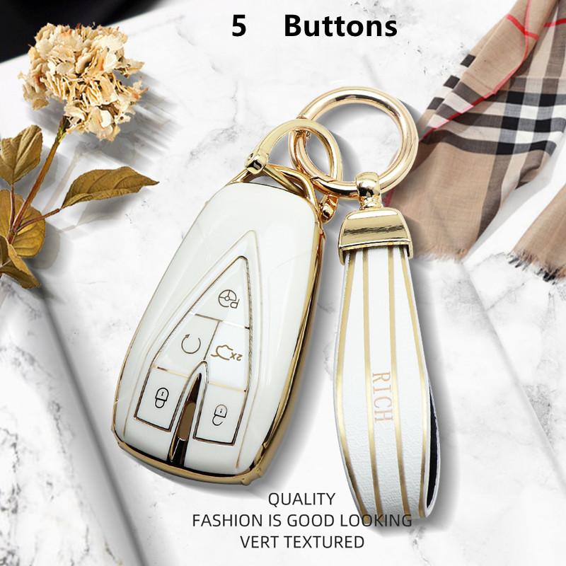 Luxurious Golden Edge Remote Key Case Cover For Changan CS35Plus CS55Plus CS75Plus   Protective Shell Car