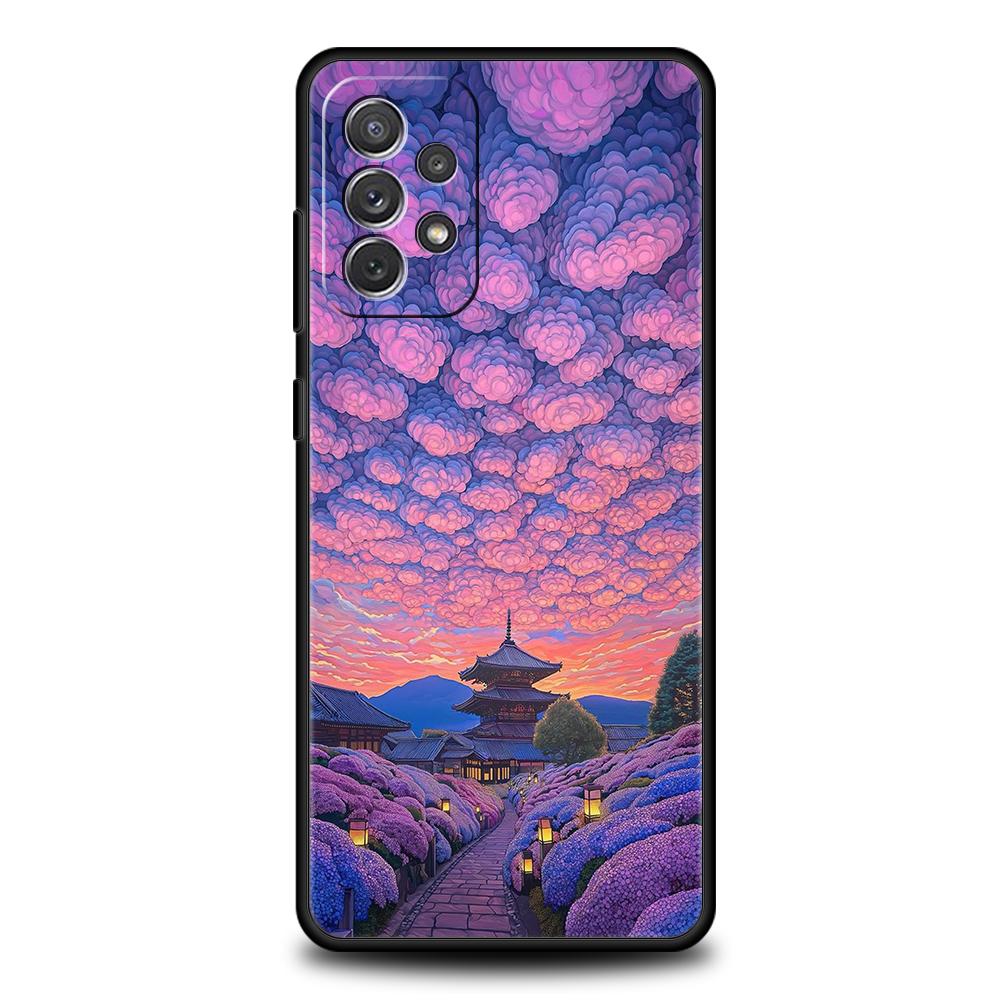Case For Samsung A15 A13 A35 A55 A51 A71 A41 A31 A21S A03S A05 A17 A23 A25 A33 A53 A73 5G A07 4G Cover Landscape Japan Series