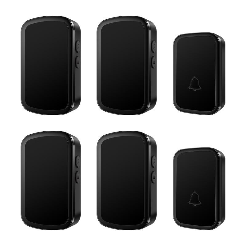 Wireless Home Doorbell with Remote Control & Long-Range Call Button for Elderly чёрный