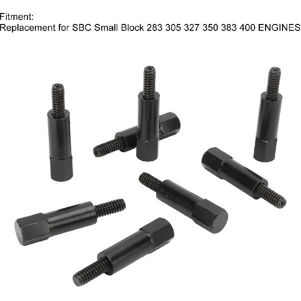 Edelbrock Valve Cover Bolts Sbc,Pickup C10 Valve Cover Bolts,Car Valve Cover Bolt Set,8pcs Car Valve Cover Bolt Nut Black Powder Coated Replacement