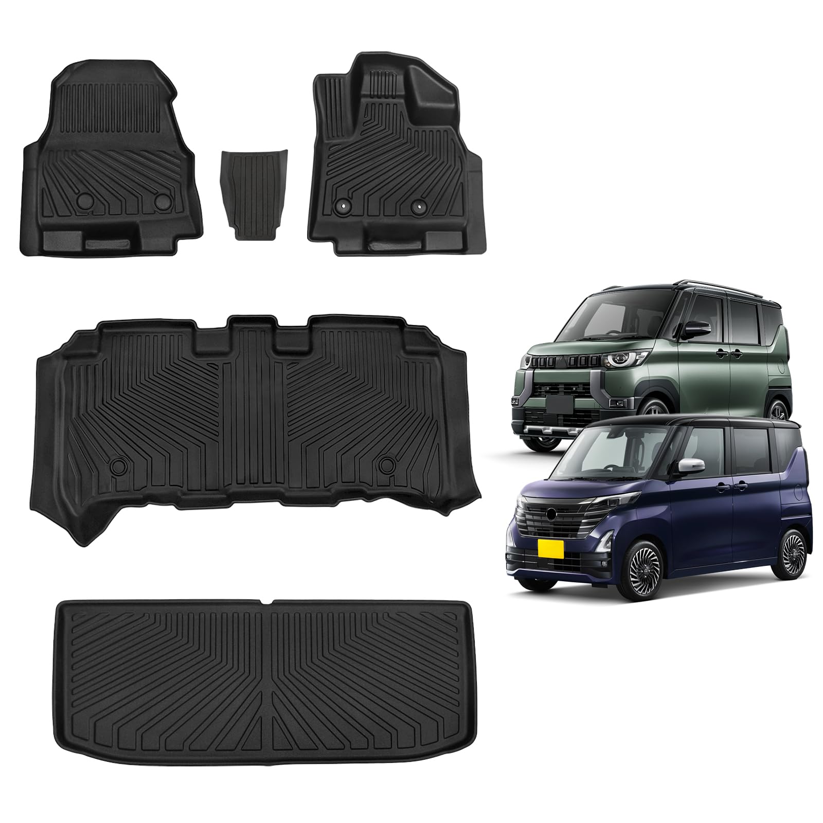 

New ROOX 40 Series Floor Mats and Luggage Specially Designed for ROOX 3D Waterproof Car TPE Protective Custom Set 40 Mat, B44A, B45A, B47A, B48A, чёрный
