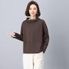 Trendy Hooded Sweatshirt for Middle-Aged Women - Spring/Autumn Patchwork Loose Fit, Plus Size, Long-Sleeve Top