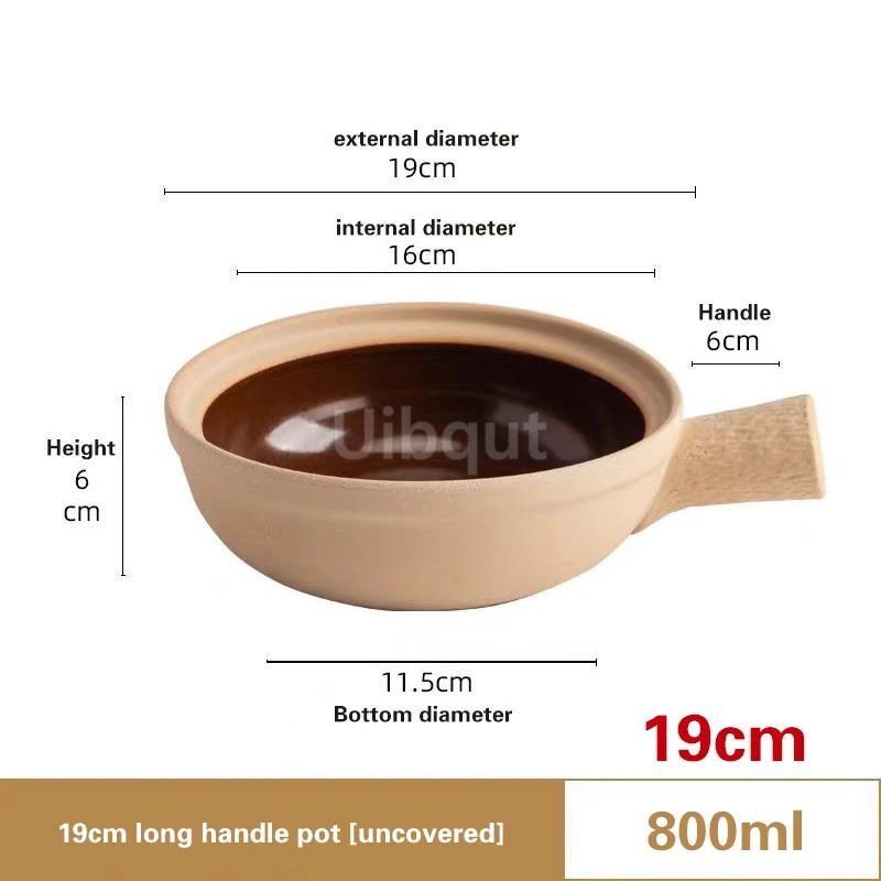 Hong Kong style Little pan rice Casserole Single handle old-fashioned clay pot Commercial high-temperature resistant sand pot