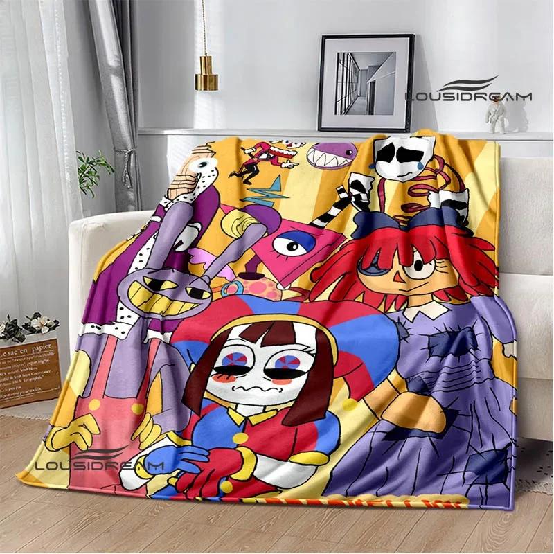 THE AMAZING DIGITAL CIRCUS Cartoon Blanket Warm Flannel Blankets Soft Cozy Blanket Sofa Travel Blanket Bed Linings Birthday Gift