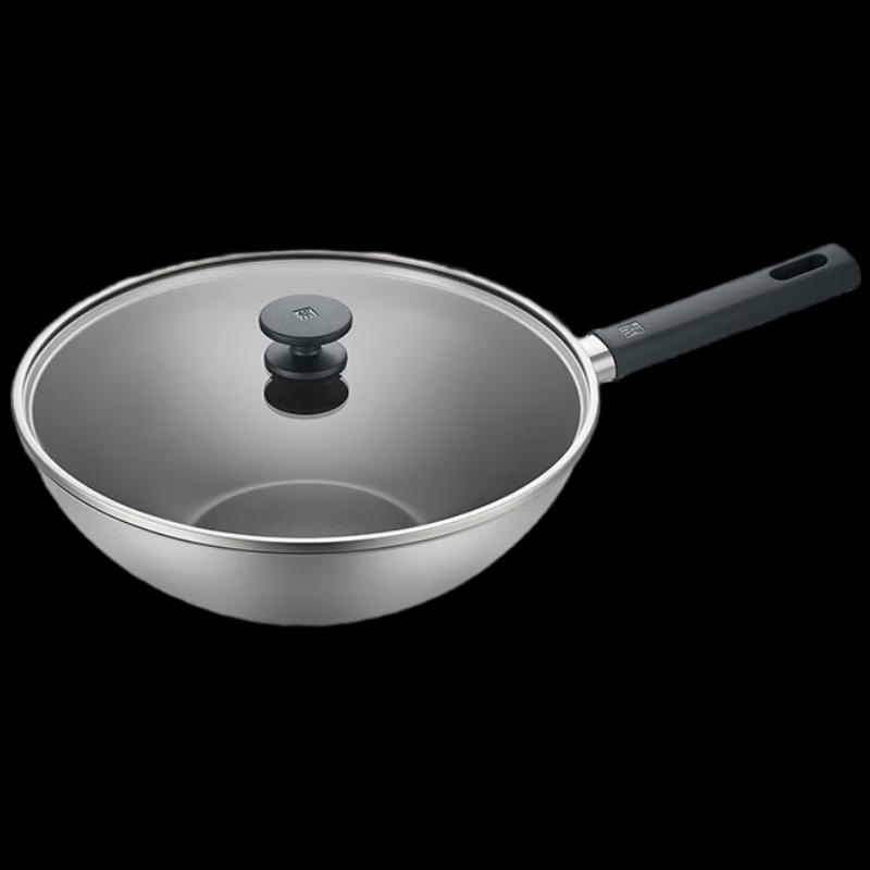 ZWILLING 30cm Silver Titanium Wok