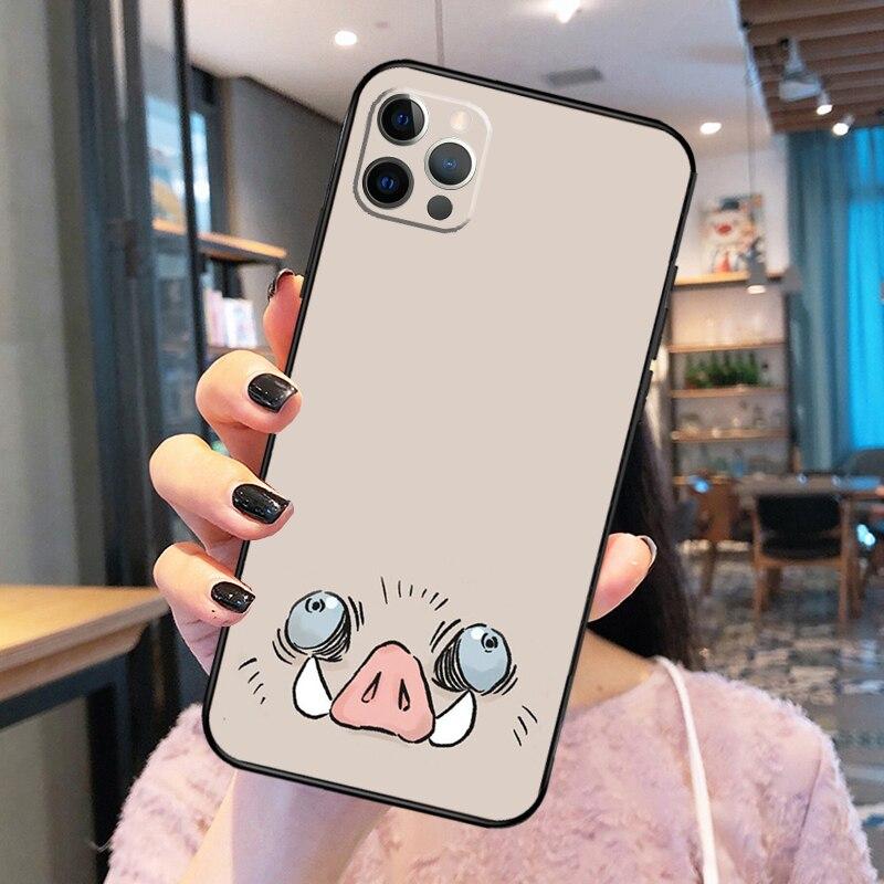 Demon Slayer Hashibira Inosuke Phone Case For iPhone 14 13 12 11 Pro Max Mini XR X XS Max 6 7 8 Plus SE 2020 Back Cover