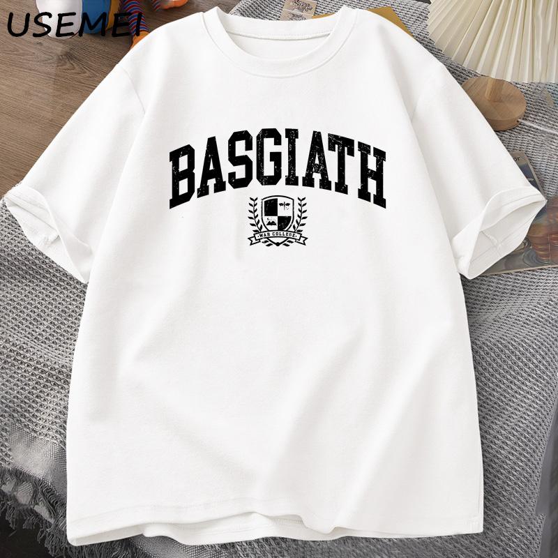 Vintage Basgiath War College T Shirts Fourth Wing T-shirt Violet Bookish Xaden Riorson Tops Fantasy Book Dragon Graphic Tees
