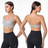 BYMERMAIDS Fitness Yoga Top Deep V Sexy Triangle Cup Bralette Boneless Sports Bra Seamless Push Up Bra Women's Tube Top Crop Top