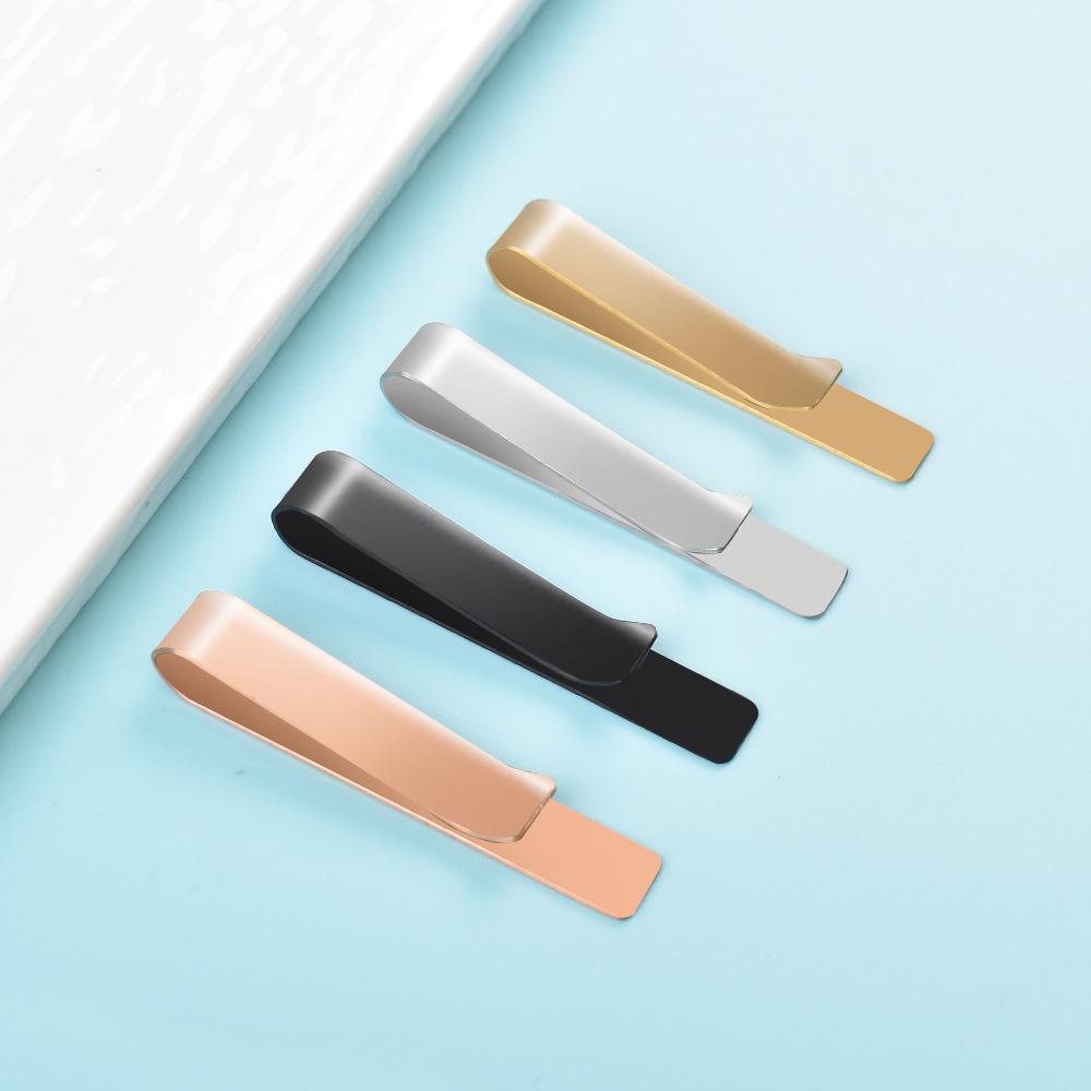 Stainless Steel Mirror Polished Twill Tie Clip Set for Men