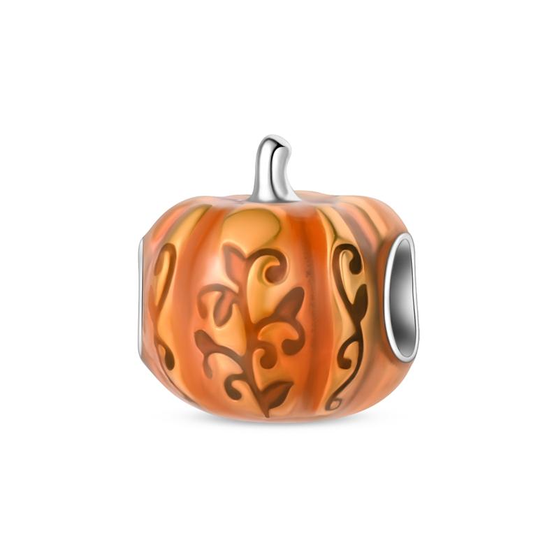 Winter Series Copper Charms Beads Snowman Autumn Pumpkin Maple Leaf Beads Fit Original Bracelet Women Gifts