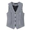 Women Suit Vest Sleeveless Single-Breasted Button Waistcoat Casual Office Short Outerwear Layering Tank Gilet