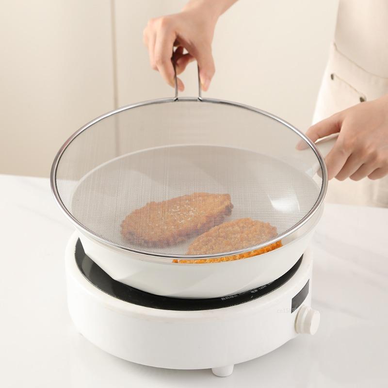 Stainless Steel Flour Tea Strainer Mesh Colander Sieve Filter Sifter Thickened Oil Skimmer Strainer Scoop Cooking Tools 2025