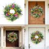 Spring Wreath for Front Door 22'' Artificial Flower Wreath for Wall Wedding Party Home Decorations for Indoor Outdoor