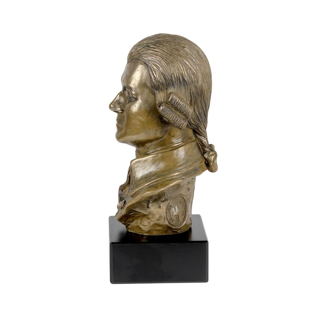 Wolfgang Amadeus Mozart - busto de mármol, estatuilla de una persona famosa, decoración para oficina, escuela y hotel de la marca Art-Dog