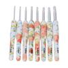 8pcs Crochet Hook Set Printing Aluminum Handcraft   Colorful Crochet Hook Ergonomic Knitting Hook for Knitters for Sewing