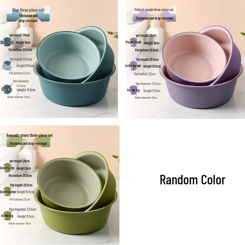 

Прочный большой пластиковый умывальник для дома и общежития Small Two-tone Washbasin (Random Color)