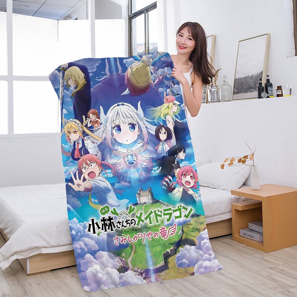 

Miss Kobayashi s Dragon Maid Movie Microfiber Beach Towel Absorbent Quick dry Soft Yoga Swimming Resort Mountain Climbing Towel W40*H60(CM)