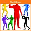 Costum de piele pentru corp întreg, catsuit pentru Halloween, cu design unisex confortabil și culori elegante